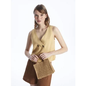 LCW ACCESSORIES KAHVERENGİ Kadın Hasır El Çantası