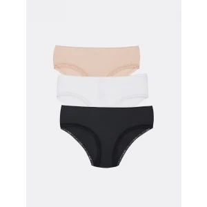 LCW DREAM SİYAH Dantel Detaylı Bikini Külot 3lü Paket