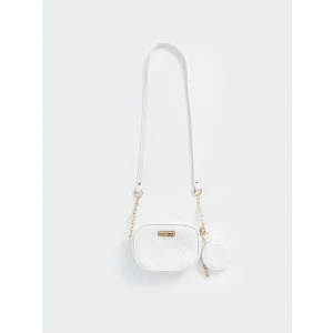 LCW ACCESSORIES BEYAZ Deri Görünümlü Kız Çocuk Omuz Çantası