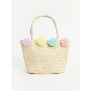 LCW ACCESSORIES BEJ Kız Çocuk Hasır El Çantası