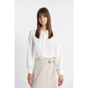 Defacto D1345 Ekru Regular Fit Uzun Kollu Gömlek Tunik