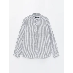 SOUTHBLUE LACİVERT Çizgili Uzun Kollu Erkek Çocuk Gömlek