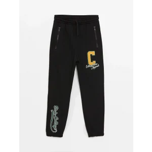 LCW Kids SİYAH Beli Lastikli Rahat Kalıp Erkek Çocuk Jogger Eşofman Altı