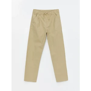 LCW Kids HAKİ Beli Lastikli Keten Karışımlı Erkek Çocuk Pantolon