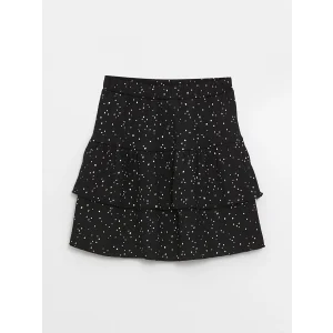 LCW Kids SİYAH Beli Lastikli Kız Çocuk Etek