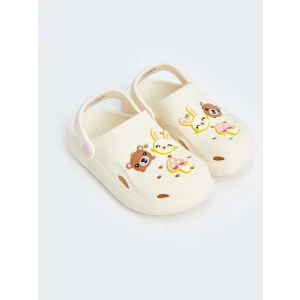 LCW STEPS EKRU Baskılı Kız Çocuk Plaj Sandaleti