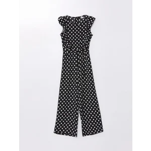 LCW Kids SİYAH Bisiklet Yaka Kız Çocuk Tulum