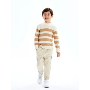 LCW Kids BEJ Beli Lastikli Erkek Çocuk Jogger Pantolon