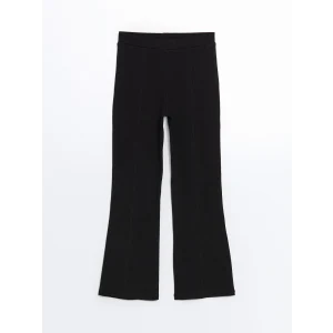 LCW Kids SİYAH Beli Lastikli Kız Çocuk İspanyol Paça Tayt