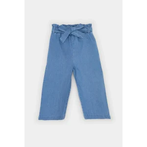 Defacto E2911 Mavi Kız Bebek Paperbag Düz Paça Jean Pantolon