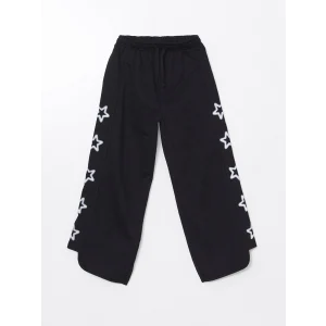 LCW Kids Siyah Beli Lastikli Kız Çocuk Eşofman Altı