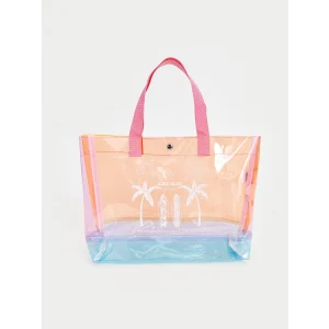 LCW ACCESSORIES Turuncu Baskılı Kız Çocuk Plaj Çantası