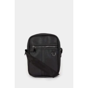 Defacto E7916 Siyah Erkek Suni Deri Çapraz Çanta