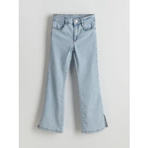 LCW Kids Mavi Beli Ayarlanabilir Lastikli Kız Çocuk Kargo Jean Pantolon