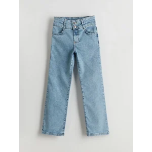 LCW Kids Mavi Beli Ayarlanabilir Lastikli Kız Çocuk Jean Pantolon