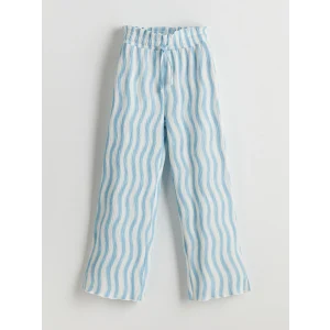 LCW Kids Mavi Beli Lastikli Kız Çocuk Eşofman Altı