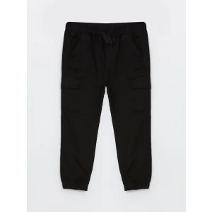 LCW Kids Siyah Beli Lastikli Erkek Çocuk Kargo Pantolon