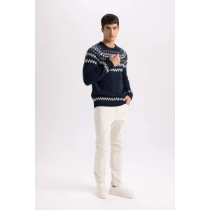 Defacto B2089 Bej Yazlık Gabardin Chino Kanvas Pantolon Slim Fit Dar Kesim Dar Paça Cepli