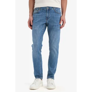 Defacto E2743 Mavi Carlo Skinny Fit Ekstra Dar Kalıp Normal Bel Ekstra Dar Paça Jean Pantolon
