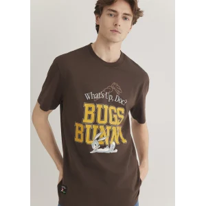 Mavi 0612565-88067 Bugs Bunny Baskılı Kahverengi Tişört