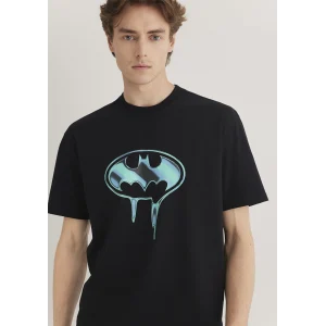 Mavi 0612566-900 Batman Baskılı Siyah Tişört