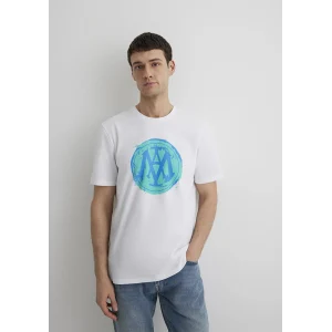 Mavi 0612006-620 Mühür Logo Baskılı Beyaz Tişört