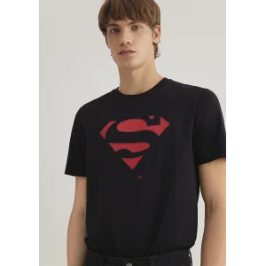 Mavi 066875-900 Superman Baskılı Siyah Tişört