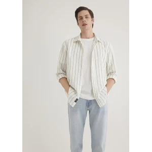 Mavi 0211384-80692 Haki Çizgili Gömlek