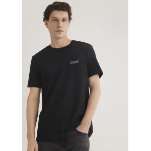 Mavi 0610360-900 Mavi Logo Baskılı Siyah Tişört