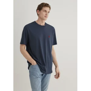 Mavi 067074-33207 Mavi Logo İşlemeli Lacivert Basic Tişört