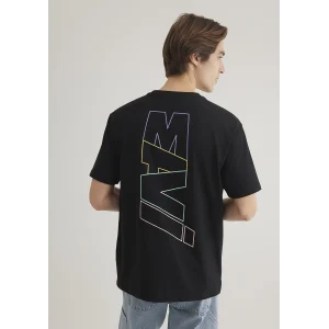 Mavi 0612350-900 Mavi Logo Sırt Baskılı Siyah Tişört