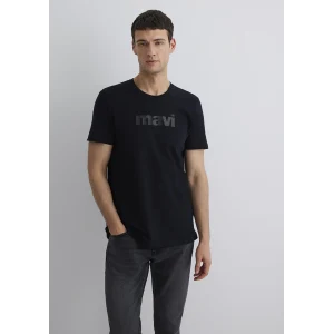 Mavi 065199-900 Mavi Logo Baskılı Siyah Tişört