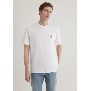 Mavi 067074-620 Mavi Logo İşlemeli Beyaz Basic Tişört