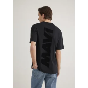 Mavi 0611313-900 Mavi Logo Sırt Baskılı Siyah Tişört