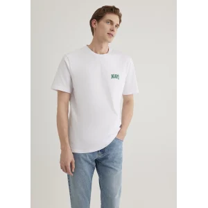 Mavi 0611714-620 Mavi Logo Baskılı Beyaz Tişört