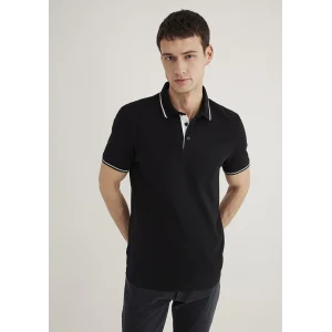 Mavi 0612619-900 Yaka Detaylı siyah Polo Tişört