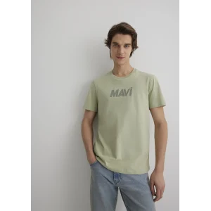 Mavi 066846-85873 Mavi Logo Baskılı Yeşil Tişört
