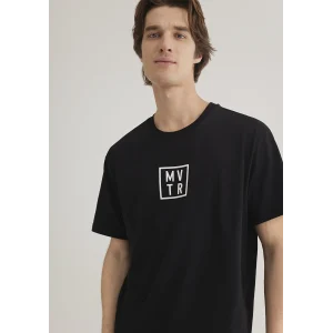 Mavi 0612004-900 MVTR Baskılı Siyah Tişört