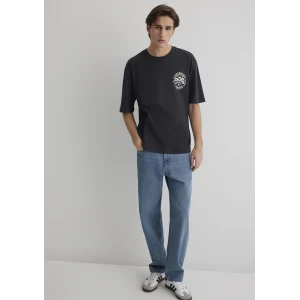 Mavi 0612702-70087 Kuru Kafa Baskılı Antrasit Tişört