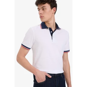Defacto D7666 Beyaz Slim Fit Dar Kesim Pamuklu Kısa Kollu Polo Tişört