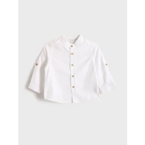 LCW Kids Beyaz Hakim Yaka Uzun Kollu Basic Erkek Bebek Gömlek