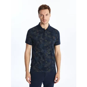 SOUTHBLUE Lacivert Polo Yaka Kısa Kollu Desenli Penye Erkek Tişört
