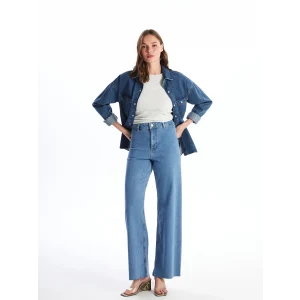 LCW Jeans Indigo Wideleg Kadın Jean Pantolon