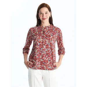 LCW Grace Pembe Bağlamalı Yaka Çiçekli Kadın Bluz