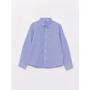 LCW Kids Mavi Basic Uzun Kollu Erkek Çocuk Gömlek