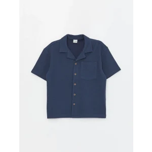 LCW Kids Indigo Rahat Kalıp Erkek Çocuk Gömlek