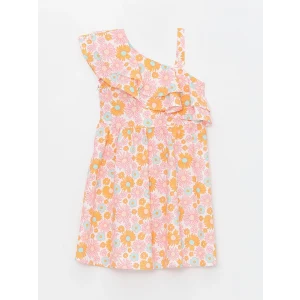 LCW Kids Beyaz Çiçekli Kız Çocuk Elbise