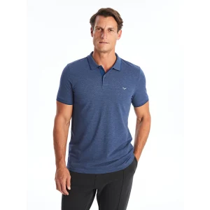 LCWAIKIKI Classic Lacivert Polo Yaka Kısa Kollu Pike Erkek Tişört