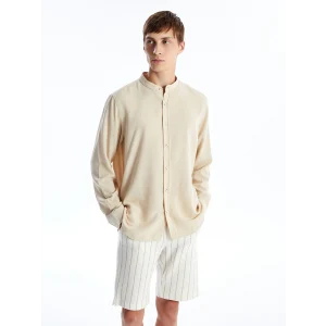 LCW Vision Bej Regular Fit Uzun Kollu Erkek Gömlek