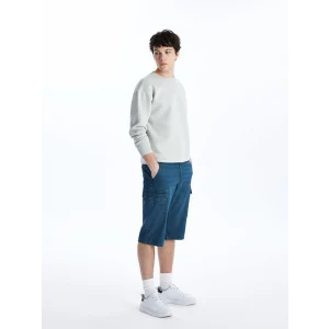 LCW Jeans Yeşil Standart Kalıp Erkek Jean Bermuda Şort